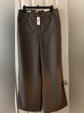 LOFT The Palmer Wide-Leg Wool Blend Pants
